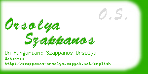 orsolya szappanos business card